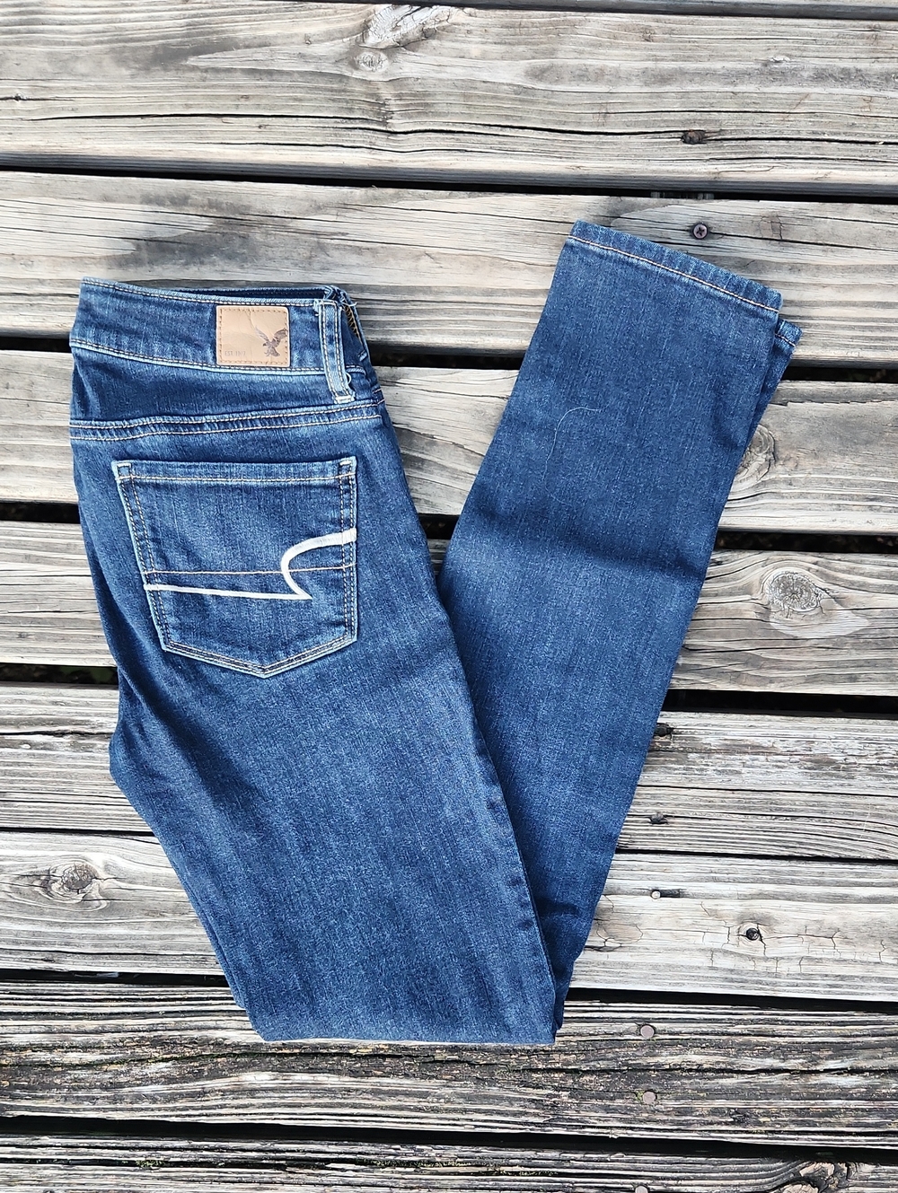 American Eagle Skinny Super Stretch Dark Wash Denim Jeans Casual 0 Regular